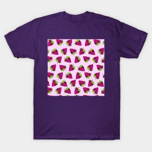 Purple grapes pattern T-Shirt